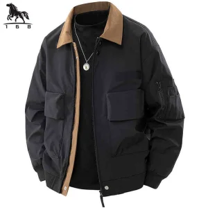 kf-Sf88a945928614d2d870cf9d7ad380347w Jacket Mens Spring autumn New men jacket solid color washed Jackets casual coat Men's business coats Size M-3XL 4XL 82513