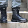 LUDEY Hot Selling Shoes for Men New Styles Security Shoes Hike Waterproof Tactical Boots Rubber Shoe Sole Black