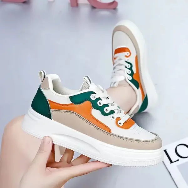 2025 New Spring Collection Women's White Versatile Sneakers Best-Selling Breathable Thick-Soled Sports Shoes for Students Autumn 2025 New Spring Collection Women's White Versatile Sneakers Best-Selling Breathable Thick-Soled Sports Shoes for Students Autumn