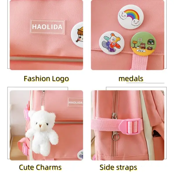 MKW3026 Wholesale Custom 4 in 1 Cheap School Bags Outdoor Travel Waterproof Kids Backpacks Set Casual Sports Backpacks for Girls