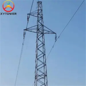 35KV Overhead Line Double Circuit Steel Construction Power Transmission Steel Iron Tower