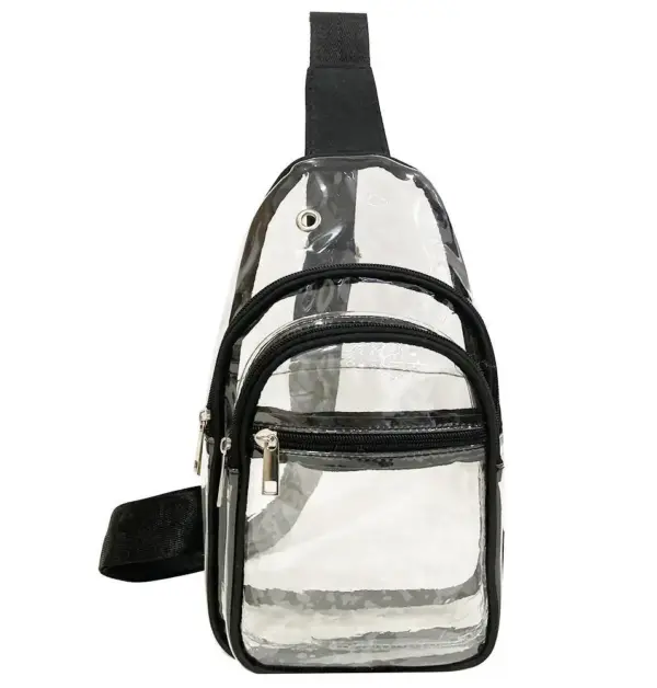 Top Best Most Selling Product in Alibaba 2025 Recycled Ultralight Clear PVC Cross-body Chest Bag