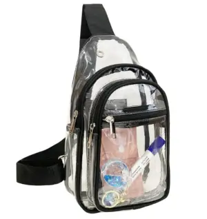 Top Best Most Selling Product in Alibaba 2025 Recycled Ultralight Clear PVC Cross-body Chest Bag