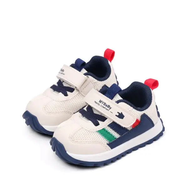 Hot-selling Anti-slip Comfortable Classic Mesh Breathable Hook&loop Unisex Kids All Seasons Walking Shoes