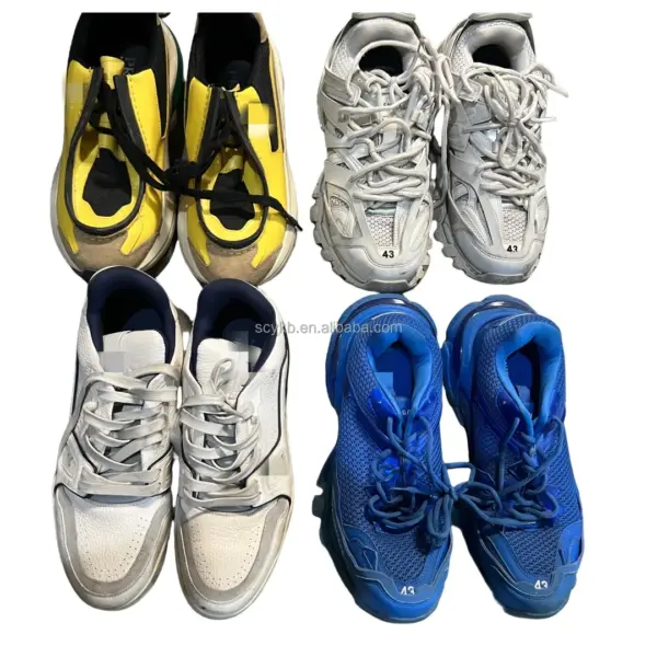 S02 Hot Selling Used International  Luxury  Brand Men's Shoes Wholesale Second Hand Men Luxury Designer Shoes Bales Mixed Brands