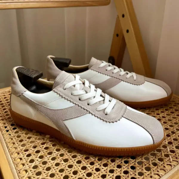 2024 New Teenagers Genuine Leather Casual Flats Men's Top Layer Cowhide Walking Style Shoes Sneakers Skateboard Shoes 2024 New Teenagers Genuine Leather Casual Flats Men's Top Layer Cowhide Walking Style Shoes Sneakers Skateboard Shoes