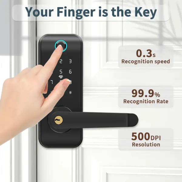 Most Sold America Level Lock Smart Door Lock-Rose Gold Touch Edition Wood Door Long Battery Life Cloud Data Wifi Dropshipping