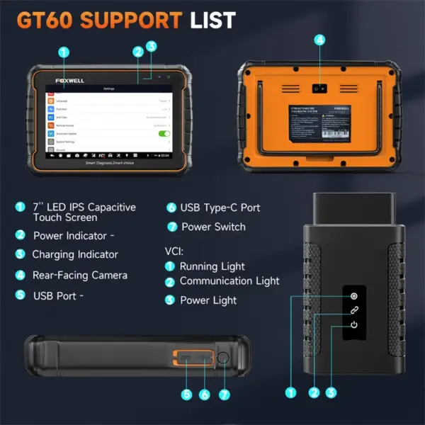 For FOXWELL GT60 Full System Automotive Diagnostic and Maintenance Reset Tool for Cars 1-Year Warranty OBD Code Reader For FOXWELL GT60 Full System Automotive Diagnostic and Maintenance Reset Tool for Cars 1-Year Warranty OBD Code Reader