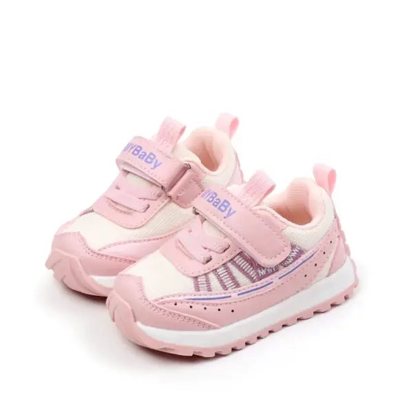 Hot-selling Anti-slip Comfortable Classic Mesh Breathable Hook&loop Unisex Kids All Seasons Walking Shoes