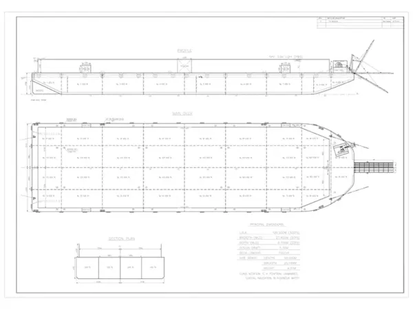 330FT Deck Cargo Boat-for Cargo Transport and Deck Cargo Storage