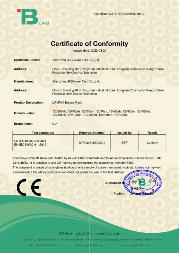 JREPOWER JszE-LF1535ME IP67 Waterproof 12.8V 50AH 640Wh Lifepo4 Lithium Ion Battery Pack Bluetooth BMS Deep Cycle Solar Marine