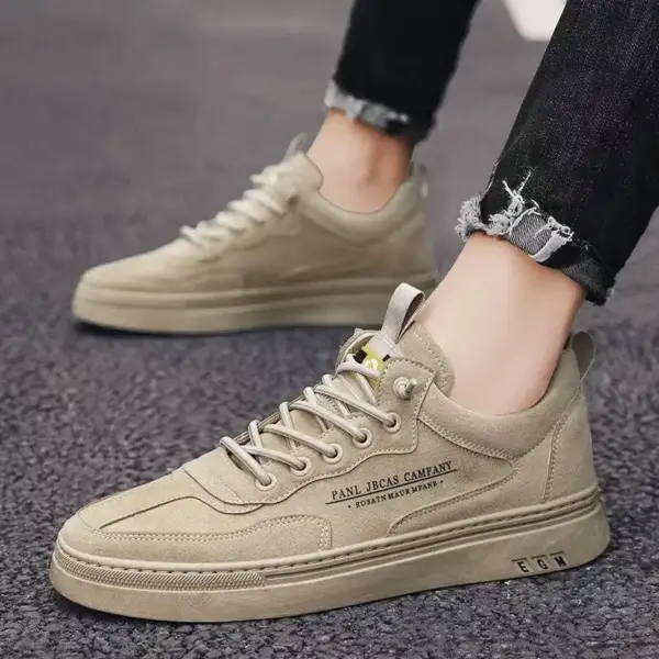 Hot New Men's Sport Running Casual Basketball Shoes Black PU Leather Best Selling Lace-Up Sneakers Lightweight Flat Style