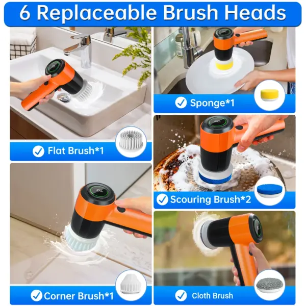 Electric Spin Brush Handheld Cleaning Brush Cordless Scrubber Kitchen Gadget Dish Velcro Brush Most Selling Product in Alibaba Electric Spin Brush Handheld Cleaning Brush Cordless Scrubber Kitchen Gadget Dish Velcro Brush Most Selling Product in Alibaba