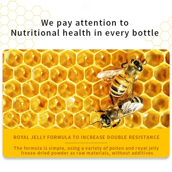 Health Nutrition Royal Jelly Softgels Rich in Protein Multivitamins Improve Mood and Sleep Quality Traditional Supplement