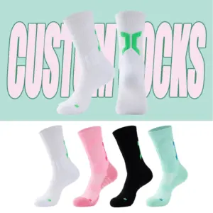 Best Selling Breathable Football Adult Crew Cotton Performance Athletic Running Socks