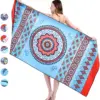 Best Selling Beach Towel Customized Popular Sand Free OEM Logo Printed Microfiber Beach Towels