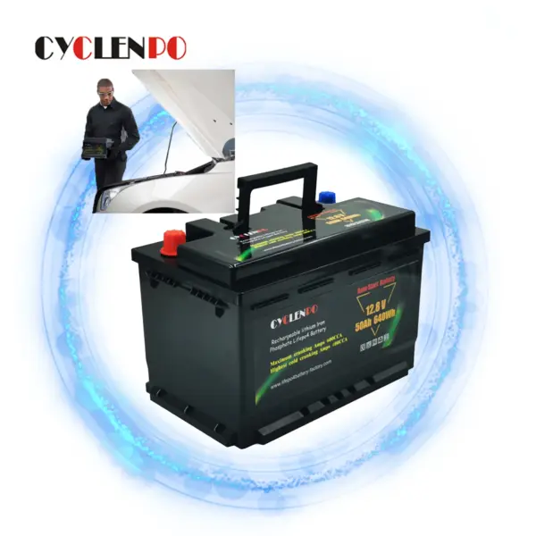 Cyclenpo 12v 50ah Lithium Ion Car Battery