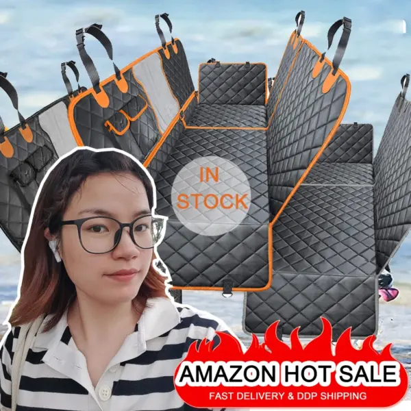 In Stock Luxury Pet Products Top Sellers Waterproof Backseat Extender Dog Car Seat Cover Pet Hammock Back Seat Hard Bottom