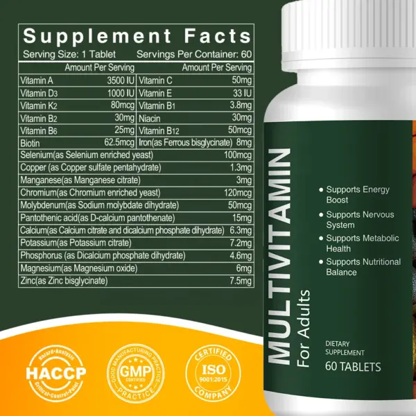 Natural Vitamin B12 Multivitamin Tablets Healthcare Supplements for Adults Natural Vitamin B12 Multivitamin Tablets Healthcare Supplements for Adults