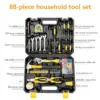 88pcs Complete Vehicle Tool Kit Home Toolbox for Auto Car Repair Including Hammer Pliers Wrench Socket Other Mechanical Tools