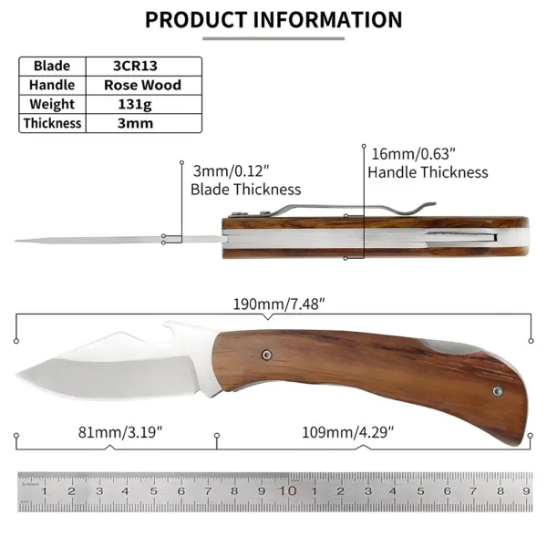 Brazilian Best-Selling Stainless Steel Blade Folding Tactical Camping EDC Pocket Canivete Knife with Wood Handle for Survival Brazilian Best-Selling Stainless Steel Blade Folding Tactical Camping EDC Pocket Canivete Knife with Wood Handle for Survival
