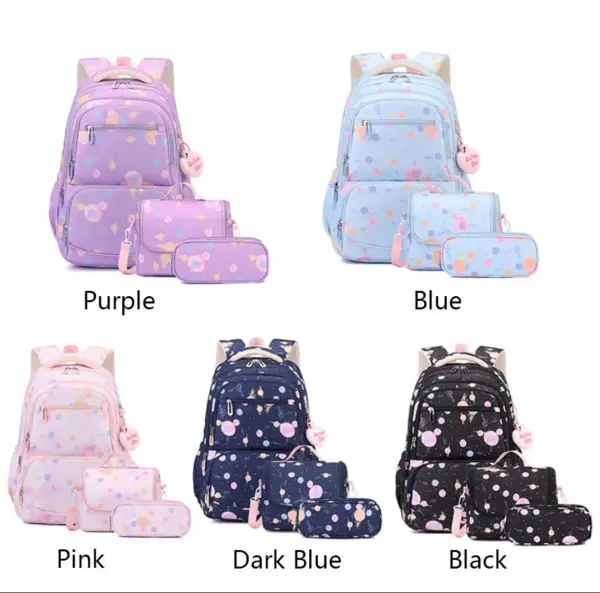 Large Capacity 3in1 School Bag Set Waterproof Student Backpack Mochilas Escolares Sac a dos School Bags School Backpack for Kids