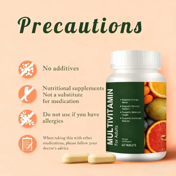 Natural Vitamin B12 Multivitamin Tablets Healthcare Supplements for Adults Natural Vitamin B12 Multivitamin Tablets Healthcare Supplements for Adults