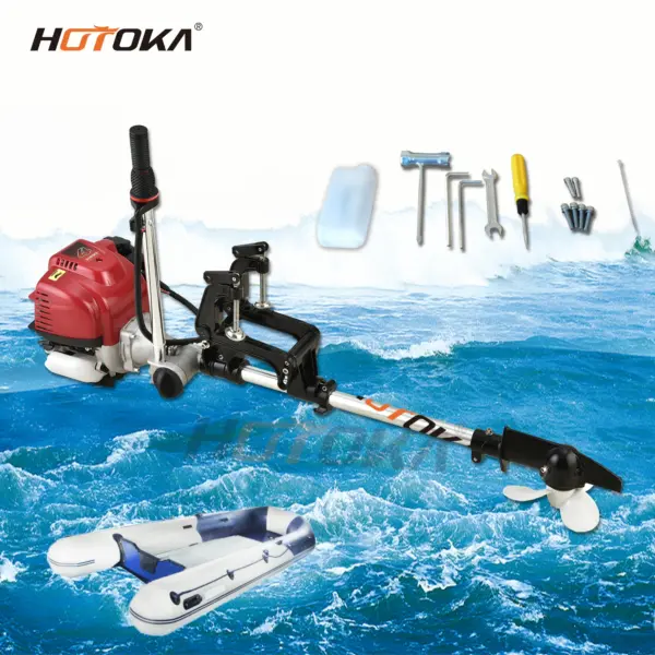 HOTOKA New 4 Stroke Outboard Engine China Cheap Small Out Boat Engine Speed 50cc Long Tail Boat Motors for Boats