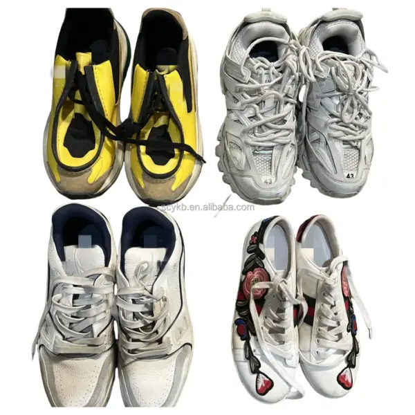 S02 Hot Selling Used International  Luxury  Brand Men's Shoes Wholesale Second Hand Men Luxury Designer Shoes Bales Mixed Brands