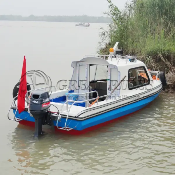 6-8 Persons Half Cuddy Cabin 17.6ft/5.38M Fiberglass Boat Offshore Cargo Landing Craft 6-8 Persons Half Cuddy Cabin 17.6ft/5.38M Fiberglass Boat Offshore Cargo Landing Craft