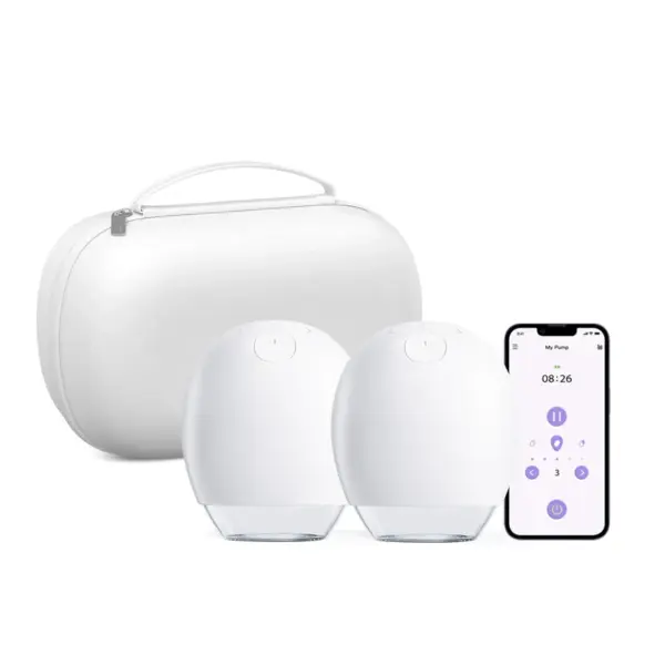 Best Selling Bluetooth Control Breastfeeding Time-Saving Wireless Double Wearable Breast Pump Hands Free