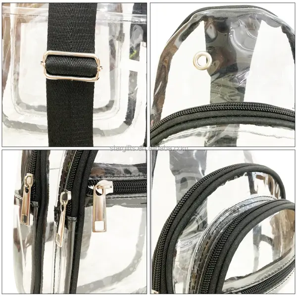 Top Best Most Selling Product in Alibaba 2025 Recycled Ultralight Clear PVC Cross-body Chest Bag