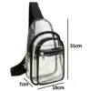 Top Best Most Selling Product in Alibaba 2025 Recycled Ultralight Clear PVC Cross-body Chest Bag