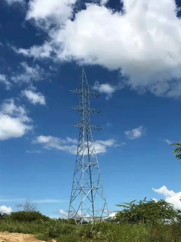 35KV Overhead Line Double Circuit Steel Construction Power Transmission Steel Iron Tower