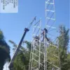 35KV Overhead Line Double Circuit Steel Construction Power Transmission Steel Iron Tower