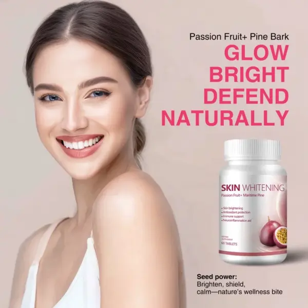 OEM Super Whitening Tablets for Women's Skin Vitamin E Passion Fruit Seed Extract Healthcare Supplement OEM Super Whitening Tablets for Women's Skin Vitamin E Passion Fruit Seed Extract Healthcare Supplement