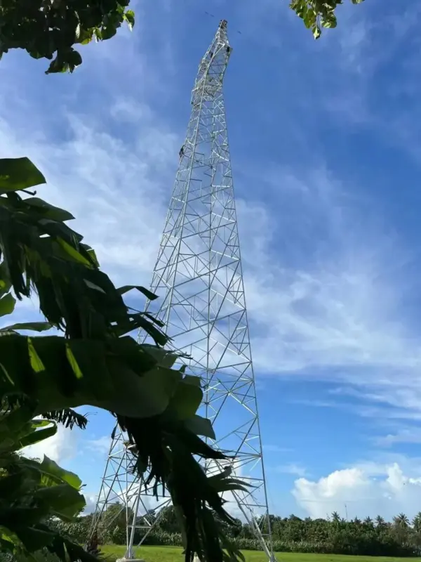 35KV Overhead Line Double Circuit Steel Construction Power Transmission Steel Iron Tower