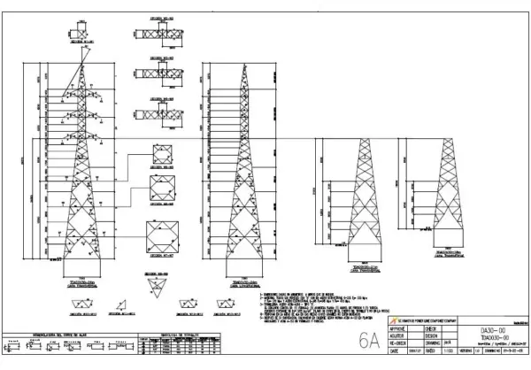 35KV Overhead Line Double Circuit Steel Construction Power Transmission Steel Iron Tower