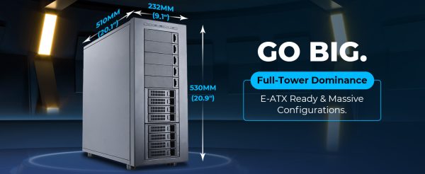 Rosewill THOR NAS Pro - Caja de Estación de Trabajo de Torre Completa | Chasis de Servidor | Soporta hasta 8 SATA/SAS de 3.5" de Intercambio en Calor de 3.5"/2.5" y 2 SSD de 2.5" | Compatible con