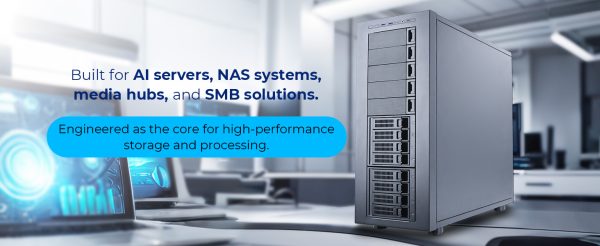 Rosewill THOR NAS Pro - Caja de Estación de Trabajo de Torre Completa | Chasis de Servidor | Soporta hasta 8 SATA/SAS de 3.5" de Intercambio en Calor de 3.5"/2.5" y 2 SSD de 2.5" | Compatible con