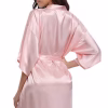 RB032 2018 seda nueva bata tipo kimono Albornoz mujeres batas de dama de honor de seda batas sexis azul marino bata de satén vestidos de mujer