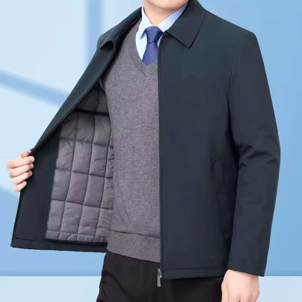 H32720eee730344e985176bda245ba6806 Chaqueta de Alta Calidad para Hombre Otoño-Invierno 2025, Estilo Casual y de Negocios, con Cuello Reversible, Chaqueta de Moda