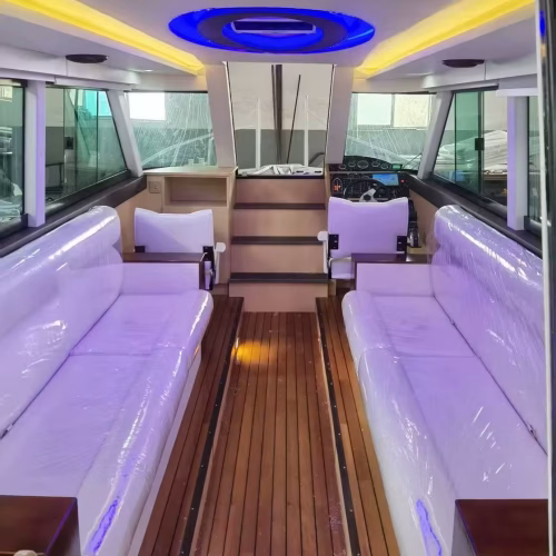 Bote de Carreras de Aleación de Aluminio, Yate Deportivo, Bote de Pesca con Cabina para 12 Personas, Velocidad de 30-50 km/h, 150-300 hp