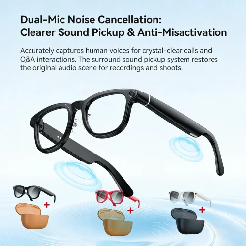 Gotodo Smart Glasses 1080p Hd Camera Dual Camera Ai Assistant Video Recording Image Stabilization Mu