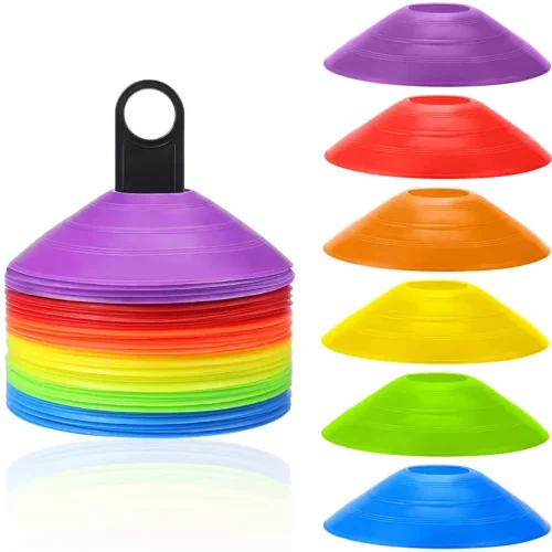 Wholesale Soccer Cones (set Of 50),Agility Soccer Cones With Holder,Durable Neon Colored Plastic Con