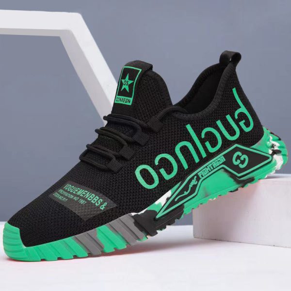 Zapatillas deportivas casuales de moda para hombre, precio de fábrica, cómodas para caminar, para primavera e invierno, de cuero genuino y malla